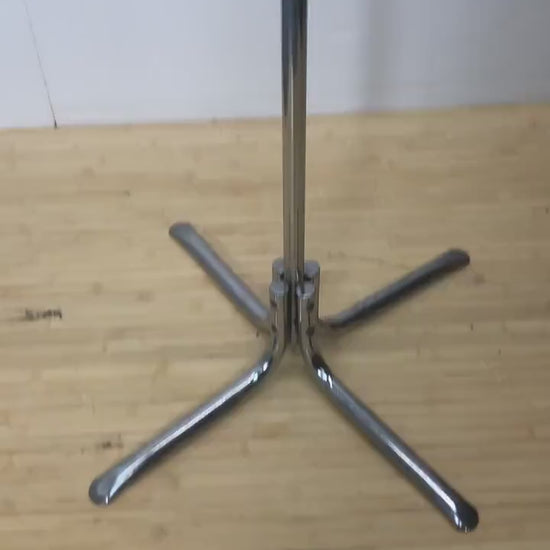 1970s Modernist Chrome Coat Rack with 8 Hooks