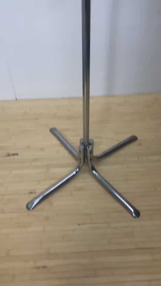 1970s Modernist Chrome Coat Rack with 8 Hooks
