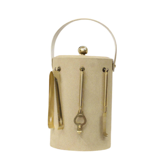 1970s Suede Ice Bucket | Georges Briard