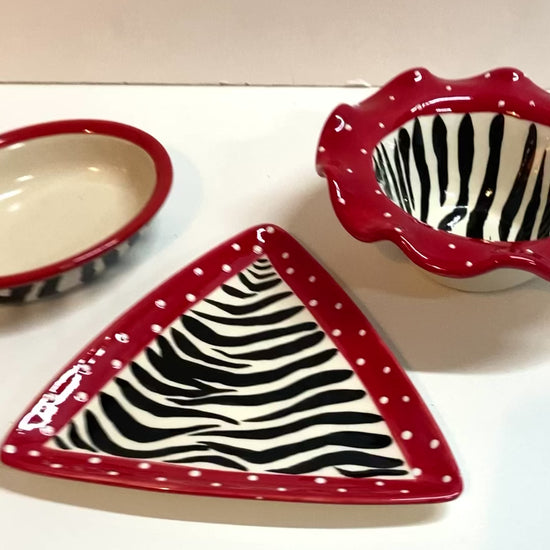 3-Pc Cali USA 1960s Studio Pottery Trinket Bowls