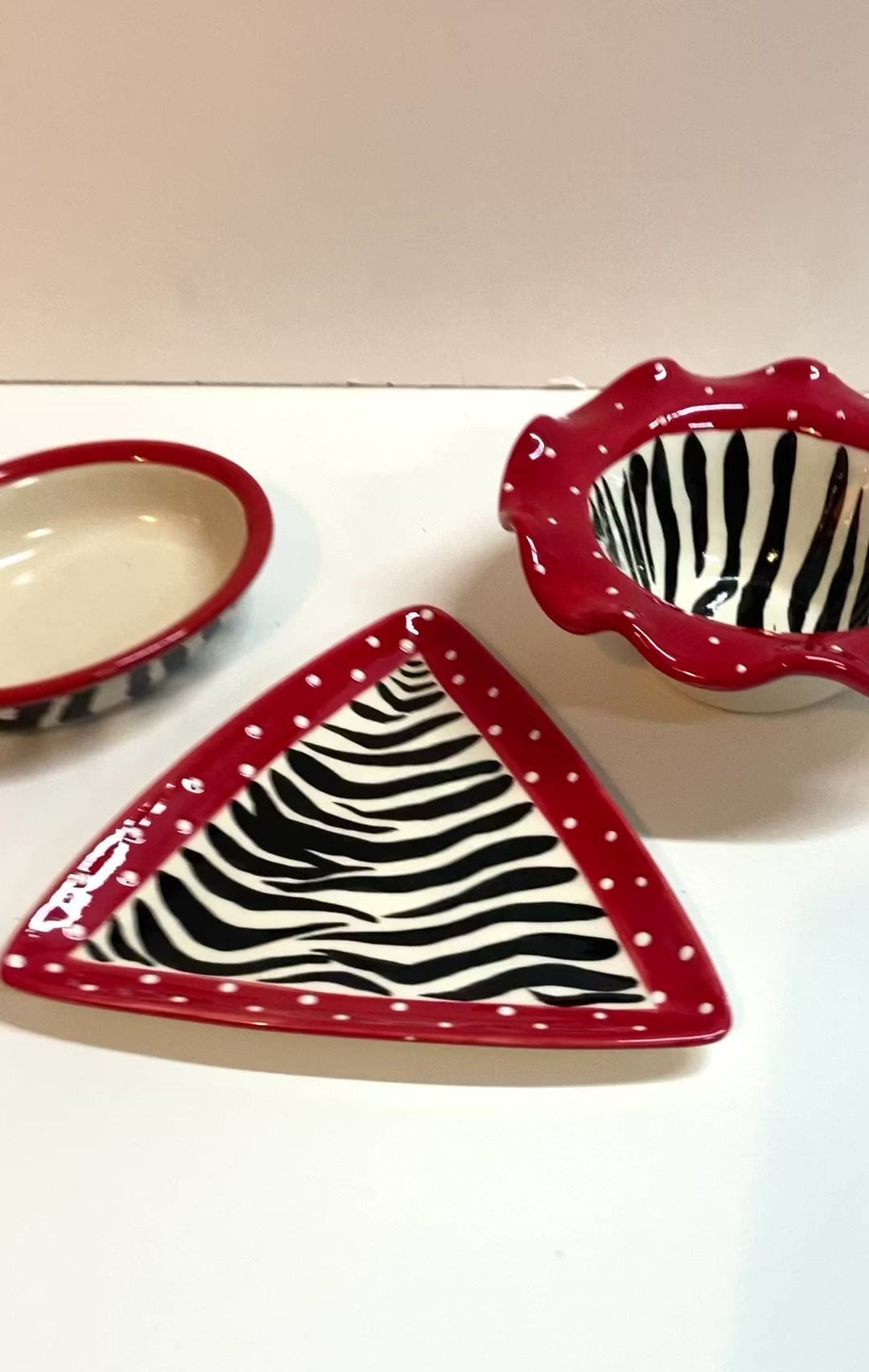 3-Pc Cali USA 1960s Studio Pottery Trinket Bowls
