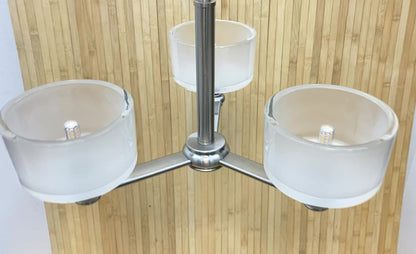 Brushed Nickle 3 Light Chandelier