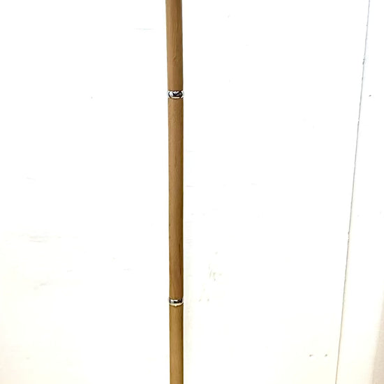  European white beech wood coat rack with chrome accents