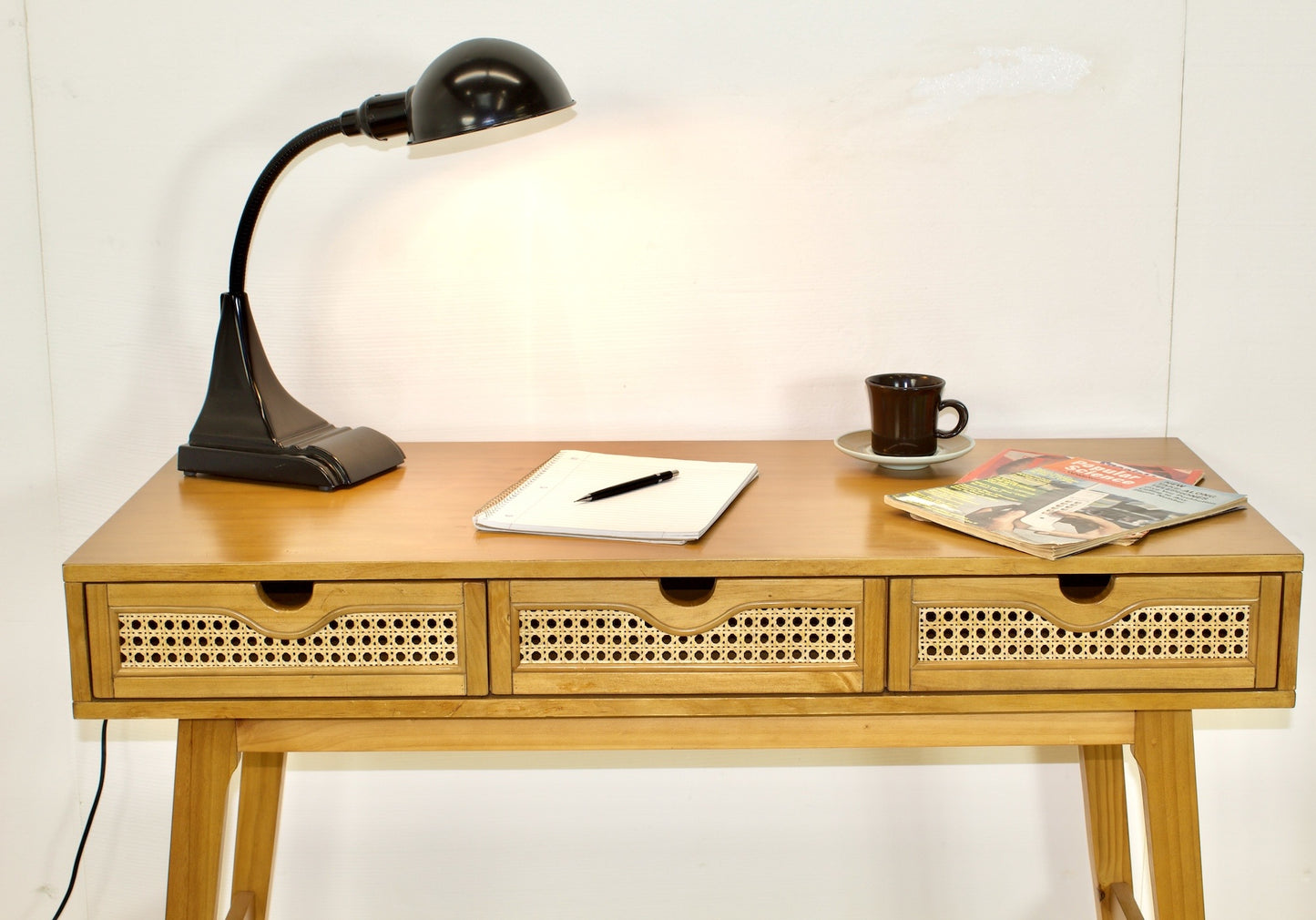 Maple & Cane Writing Desk