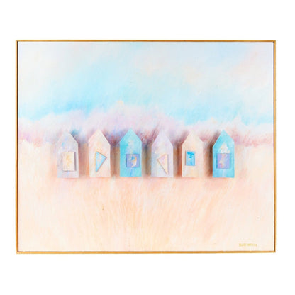 Vintage Abstract Art “Houses”