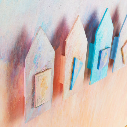 Vintage Abstract Art “Houses”