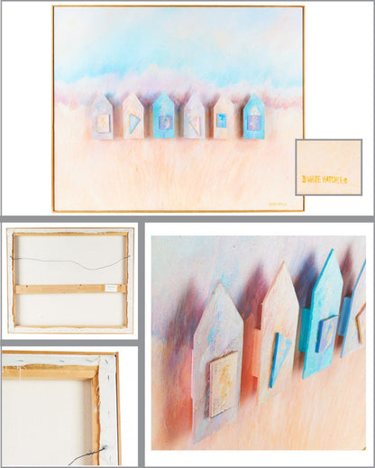 Vintage Abstract Art “Houses”