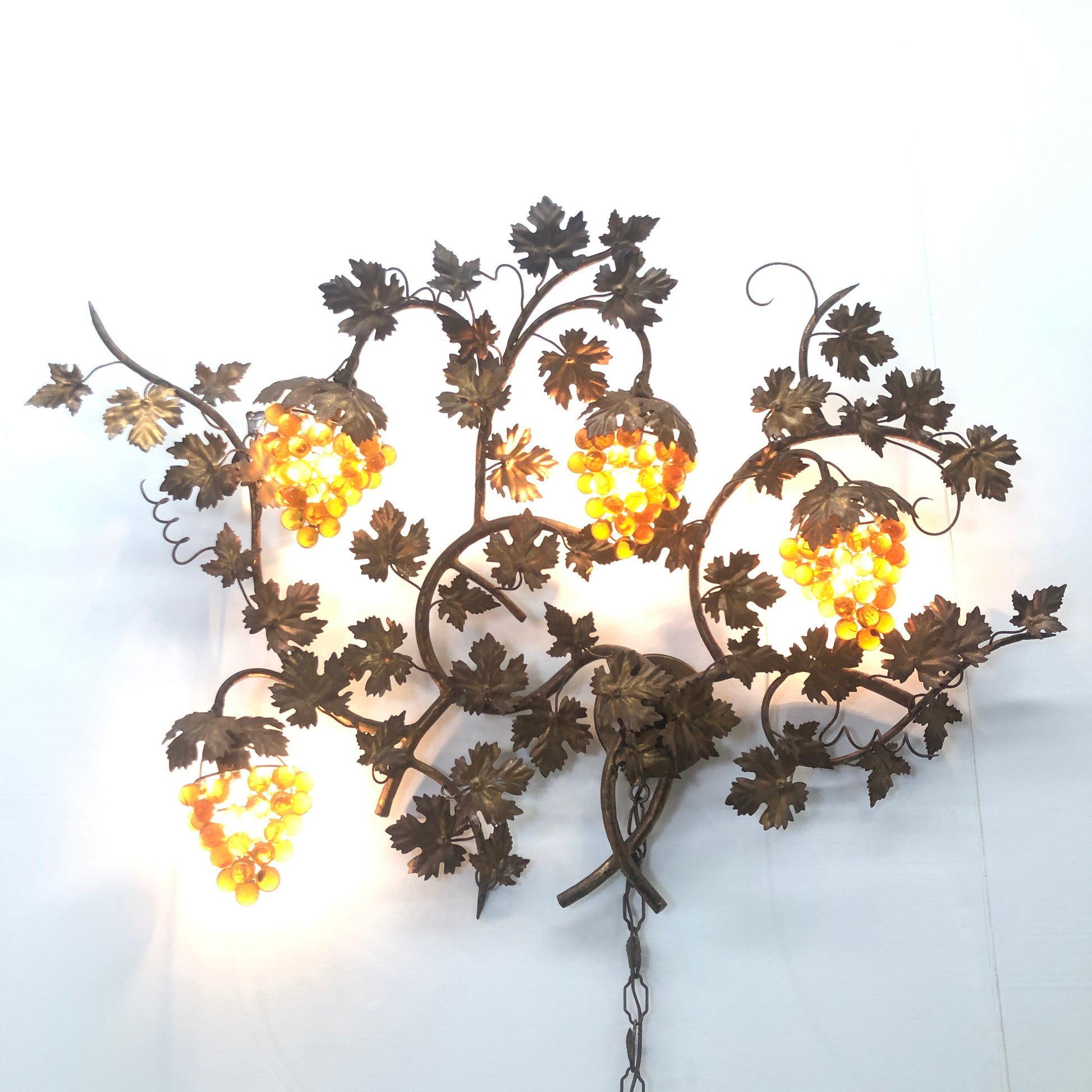 Superior 20th Century Sconces, Fixtures like thisHigh Glass Grapes Wall Light on Sculptural Vine from OffCenterModern