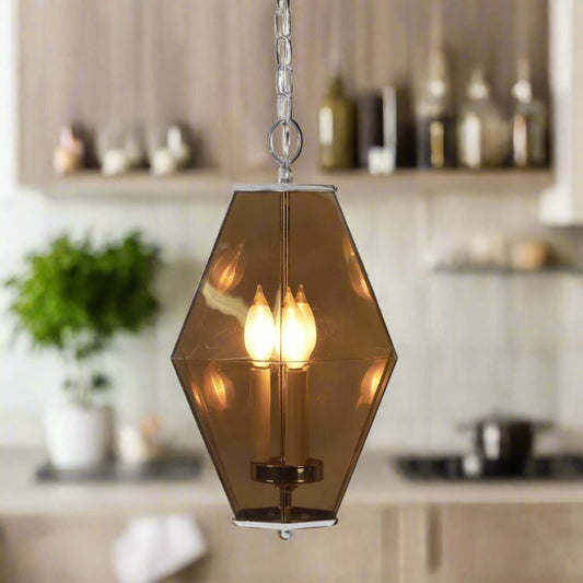 3-Light Pendant Light | Smoked Gray Prism
