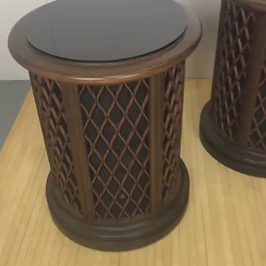 Vintage Pioneer Speaker End Tables | Pair