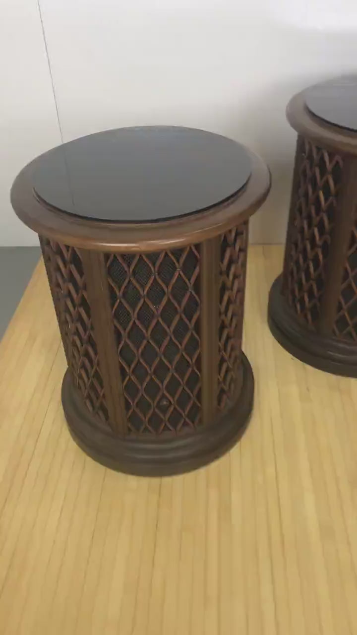 Vintage Pioneer Speaker End Tables | Pair
