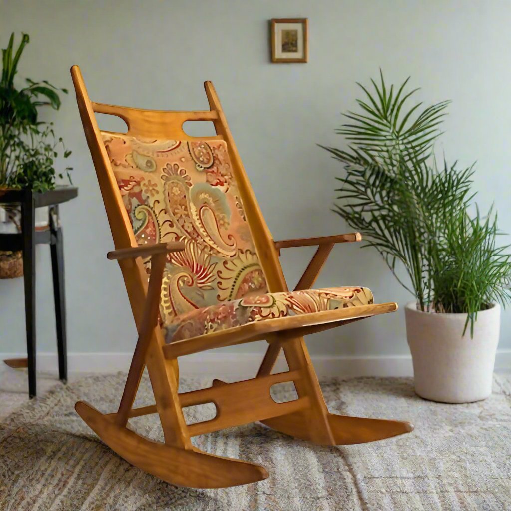 Superior 20th Century Seating like thisHigh Antique Artisan Wood Rocking Chair from OffCenterModern