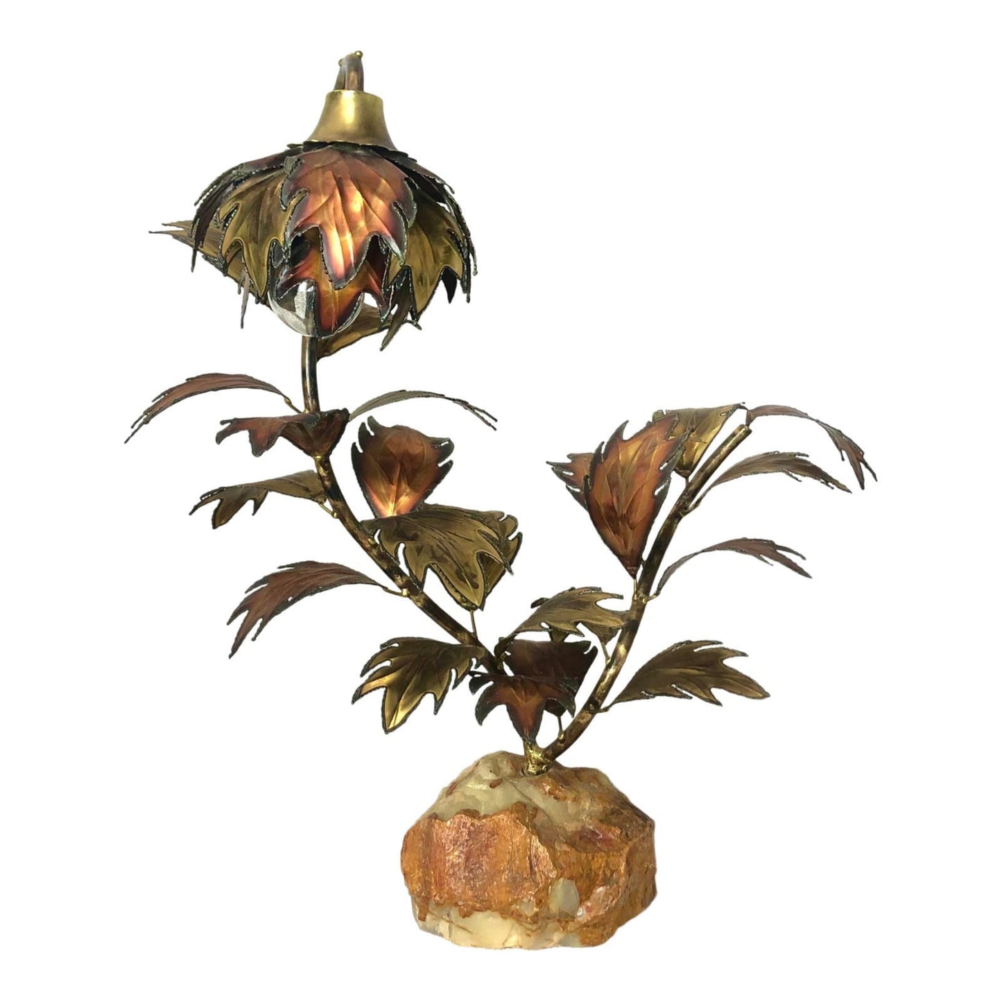 Bronze Flower Lamp | Quartz Base