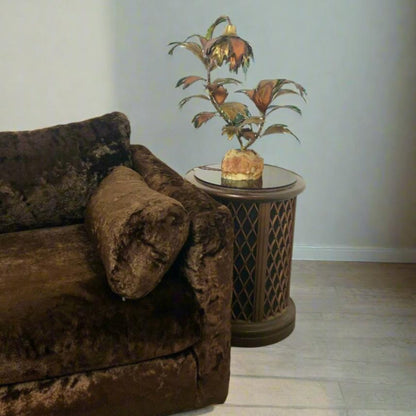 Bronze Flower Lamp | Quartz Base