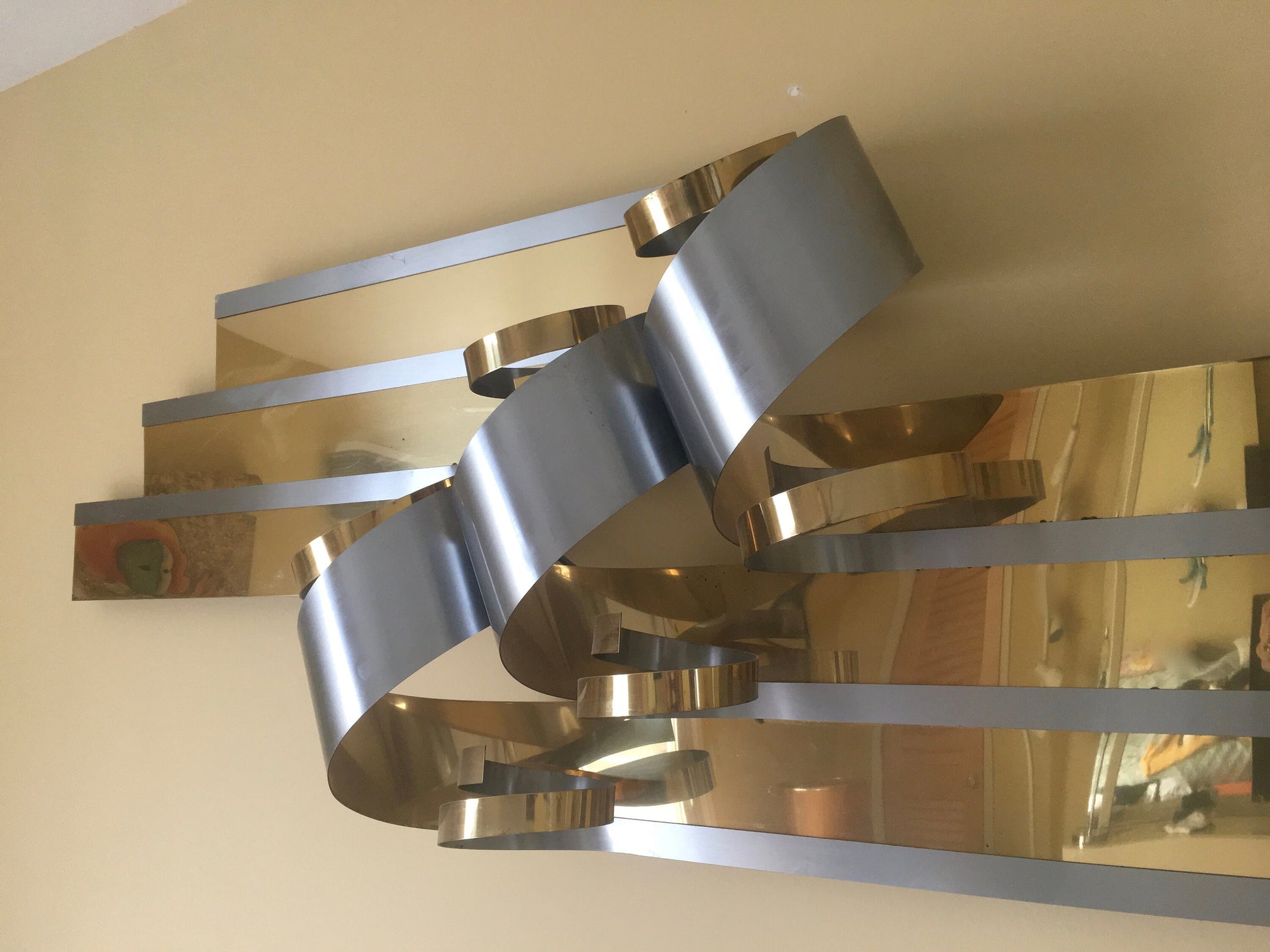 Curtis Jere Metal Ribbon Wall Sculpture
