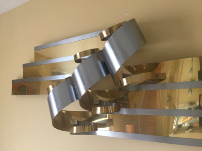 Curtis Jere Metal Ribbon Wall Sculpture