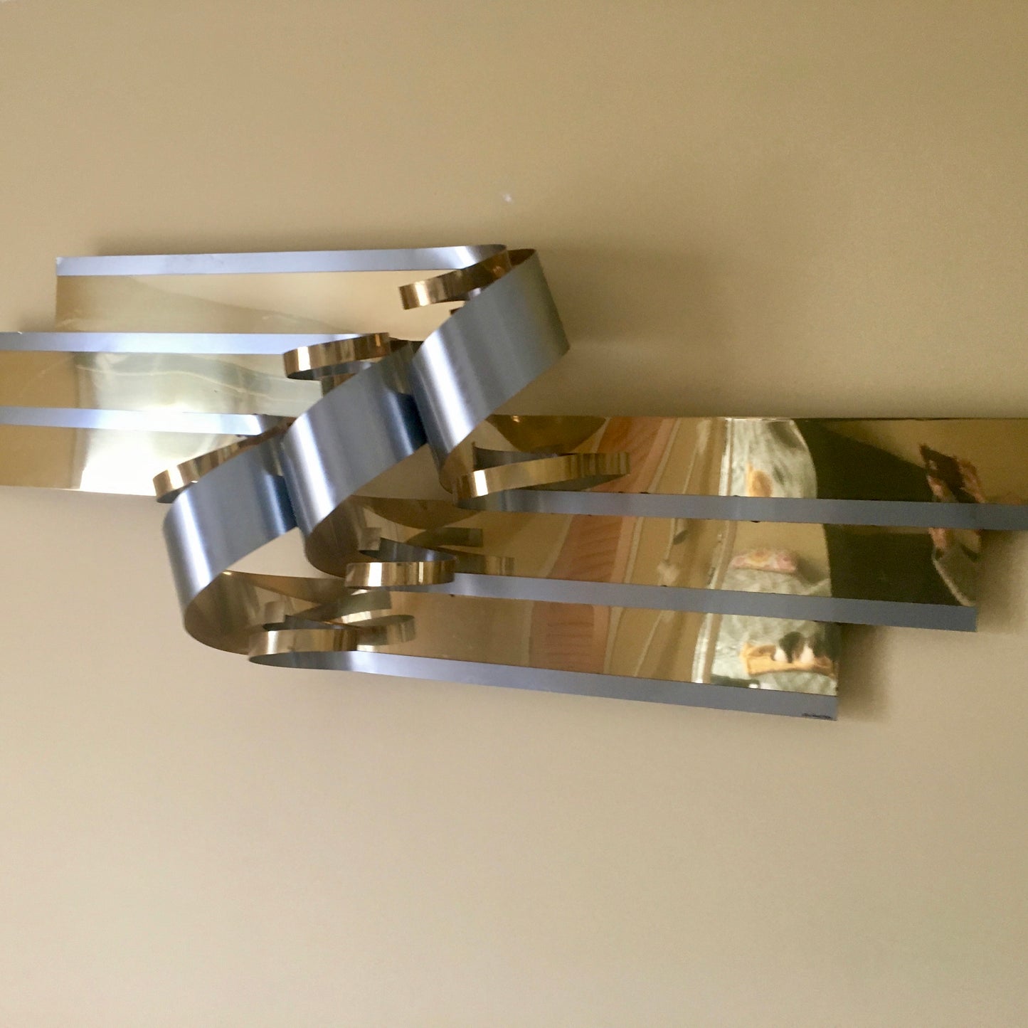 Curtis Jere Metal Ribbon Wall Sculpture