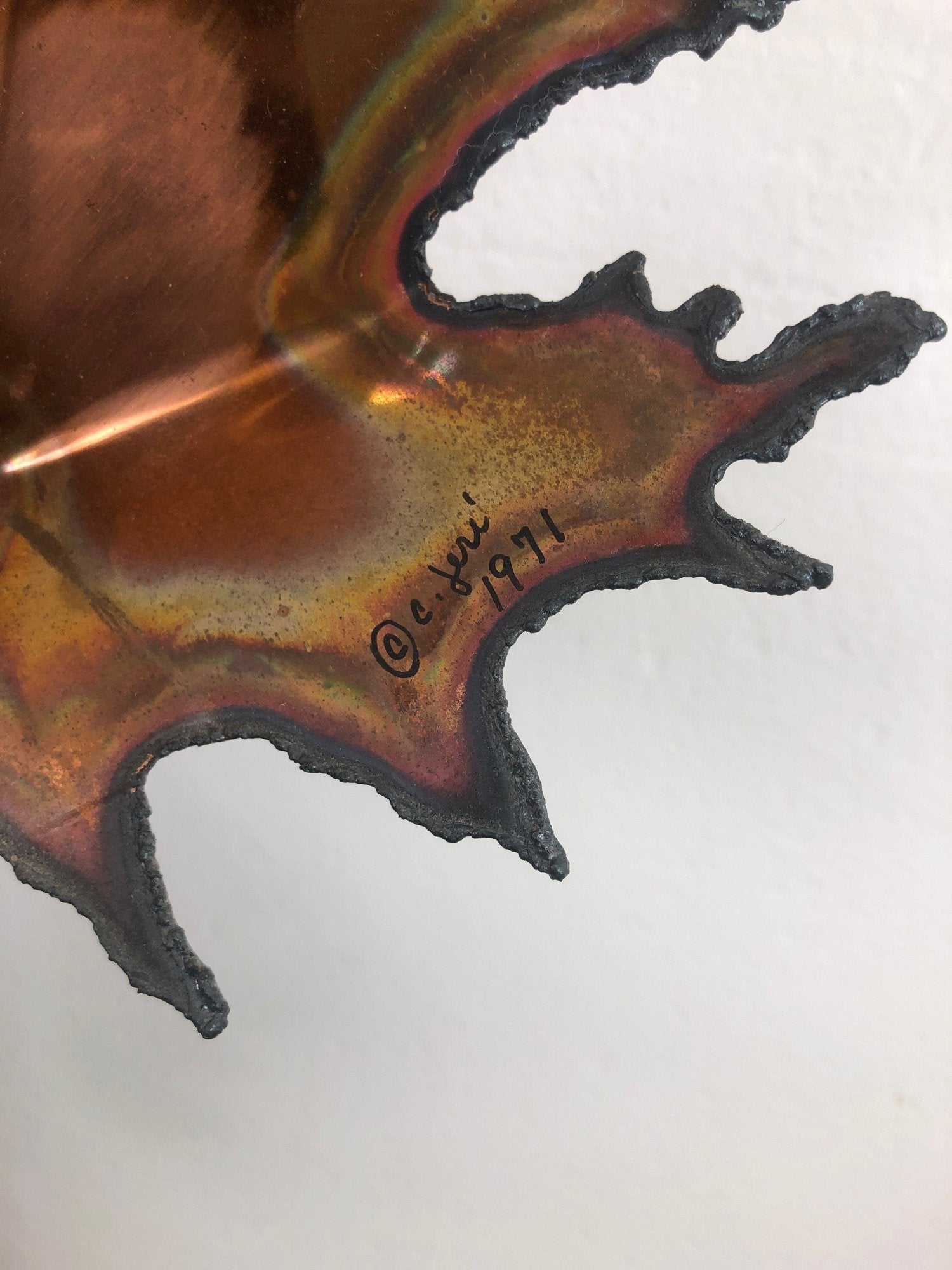 C Jere Large Maple Leaf Sculpture | Brass & Copper | 1971