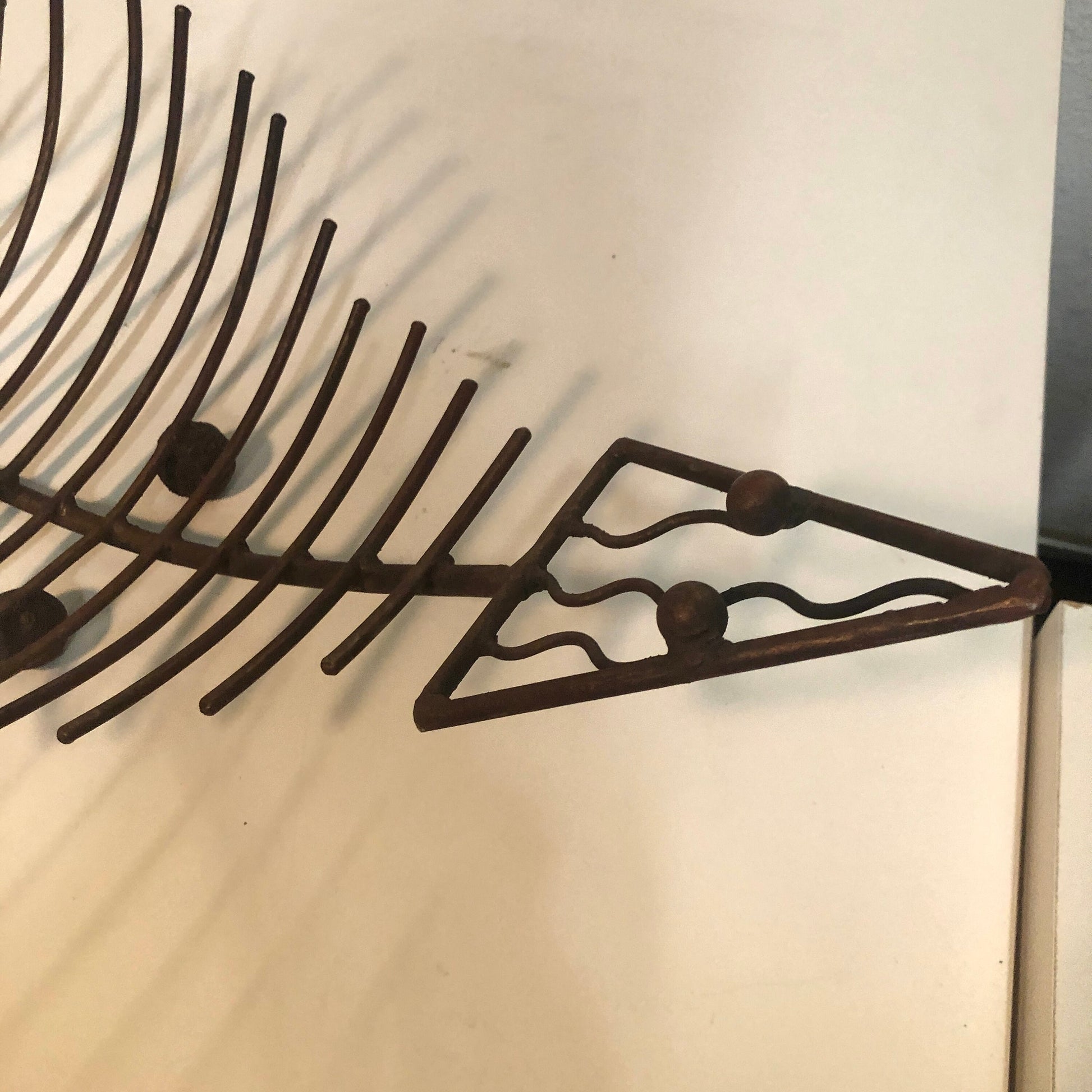 Large Modernist Iron Lizard Log Holder Basket