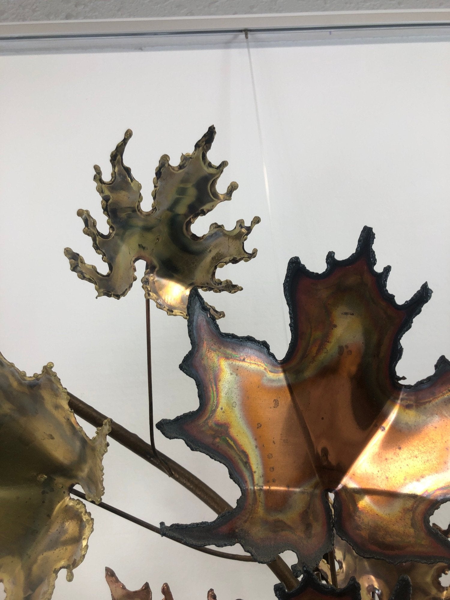 C Jere Large Maple Leaf Sculpture | Brass & Copper | 1971