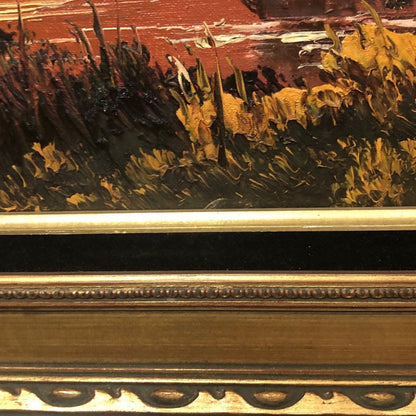 Large Framed Landscape Oil Painting