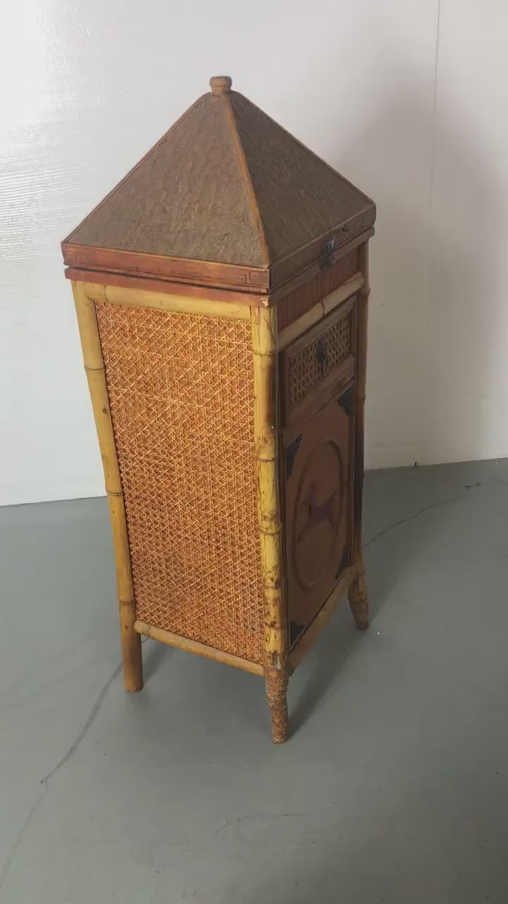 Bamboo Chiffonier | Hinged Top