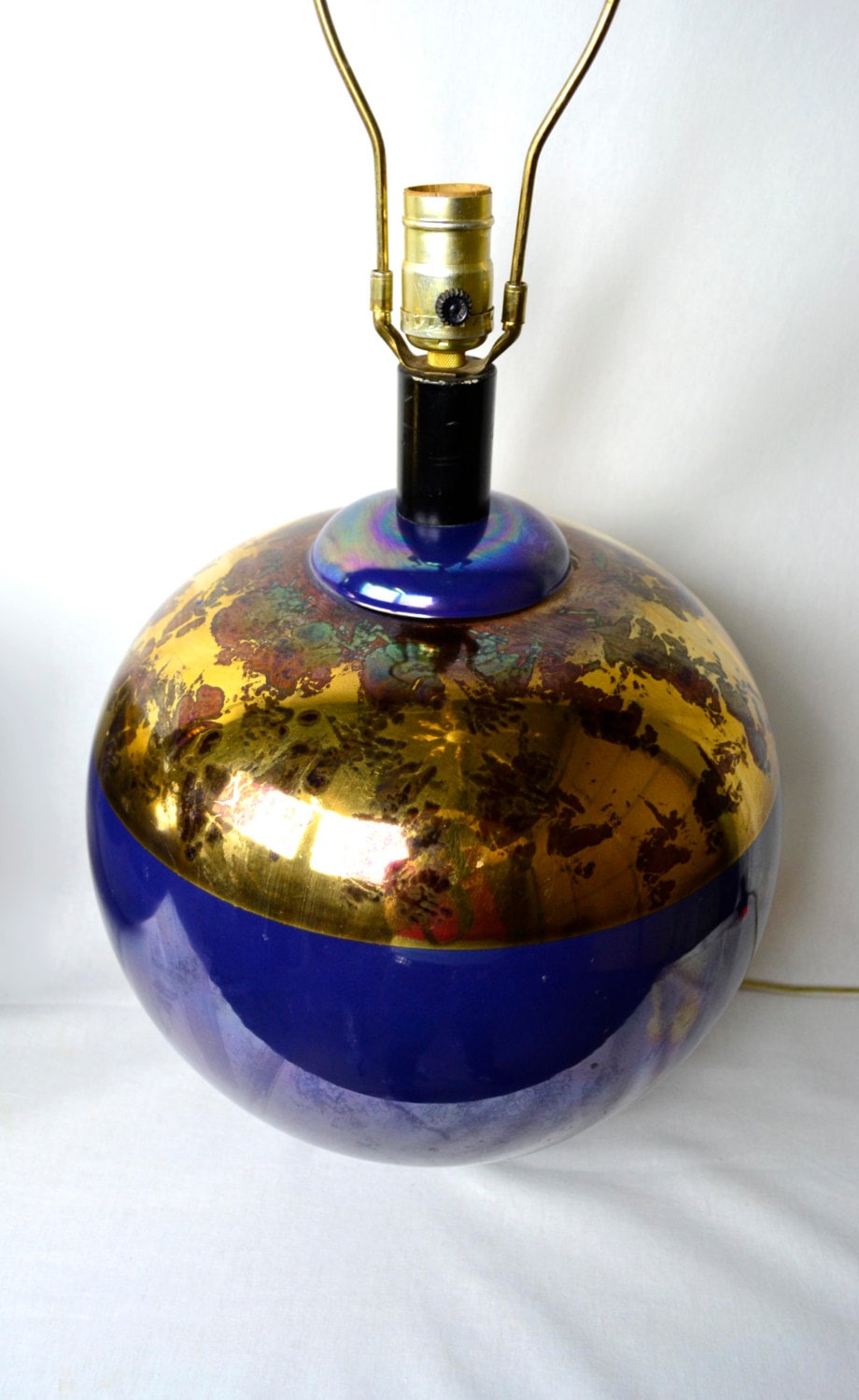 Superior Table Lamps Cool Blue Irredescent Porcelain Table Lamps | Pair from SHOPNAME]