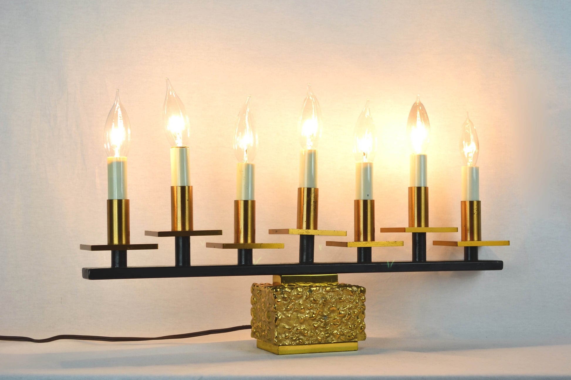 Brutalist Seven Light Menorah | 2 Available