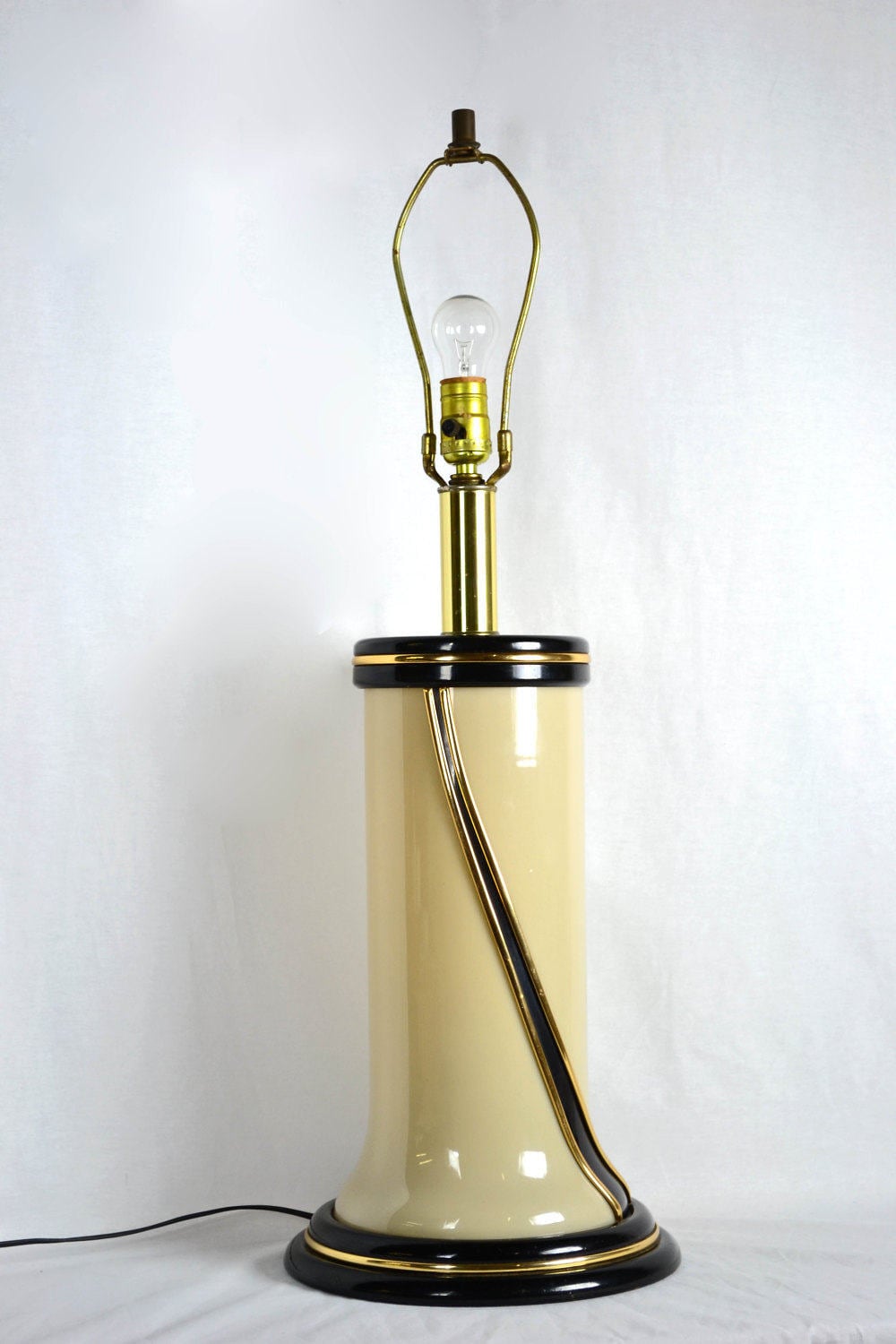 Ivory Glass Table Lamp