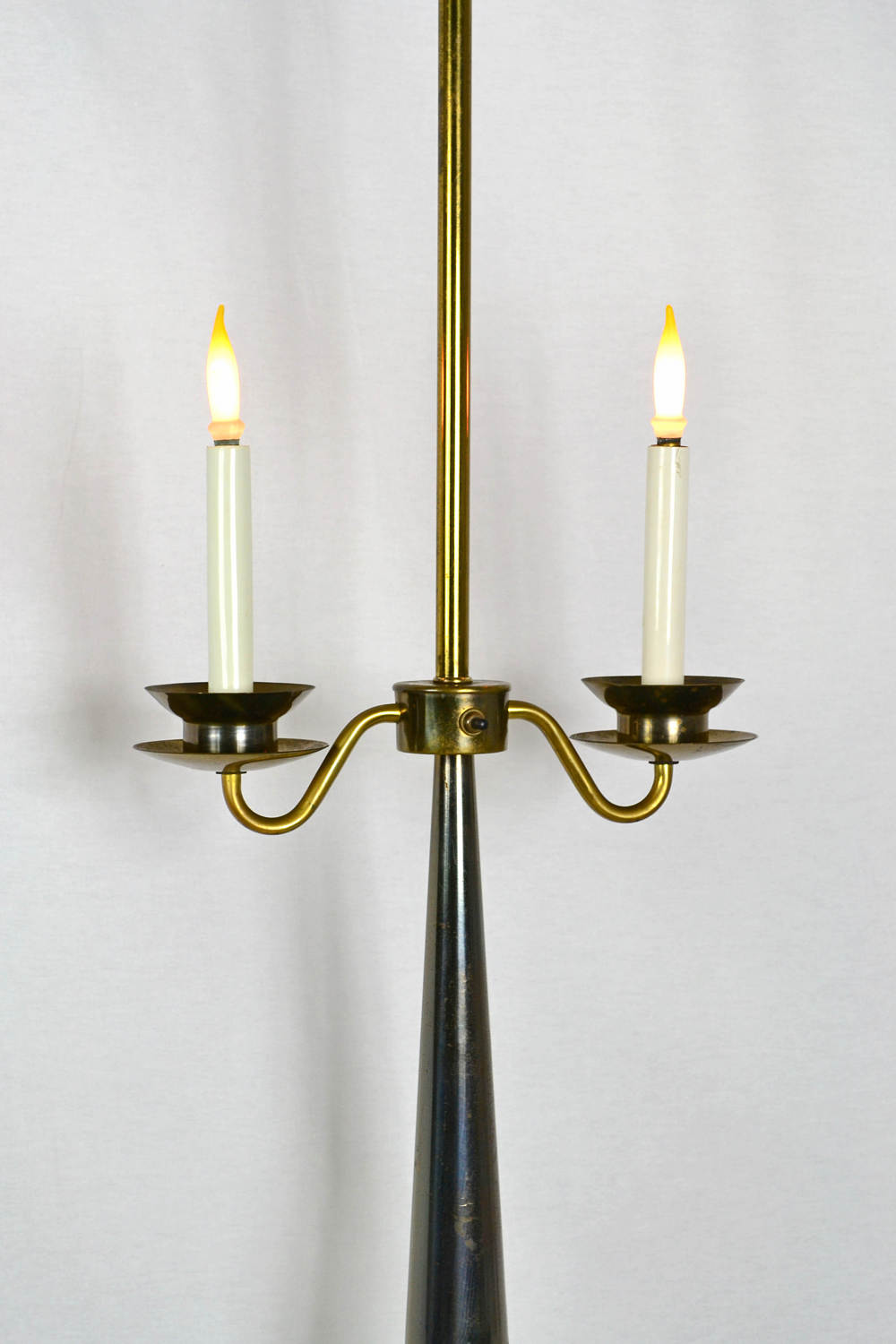 Candlestick Table Lamp Marble & Brass