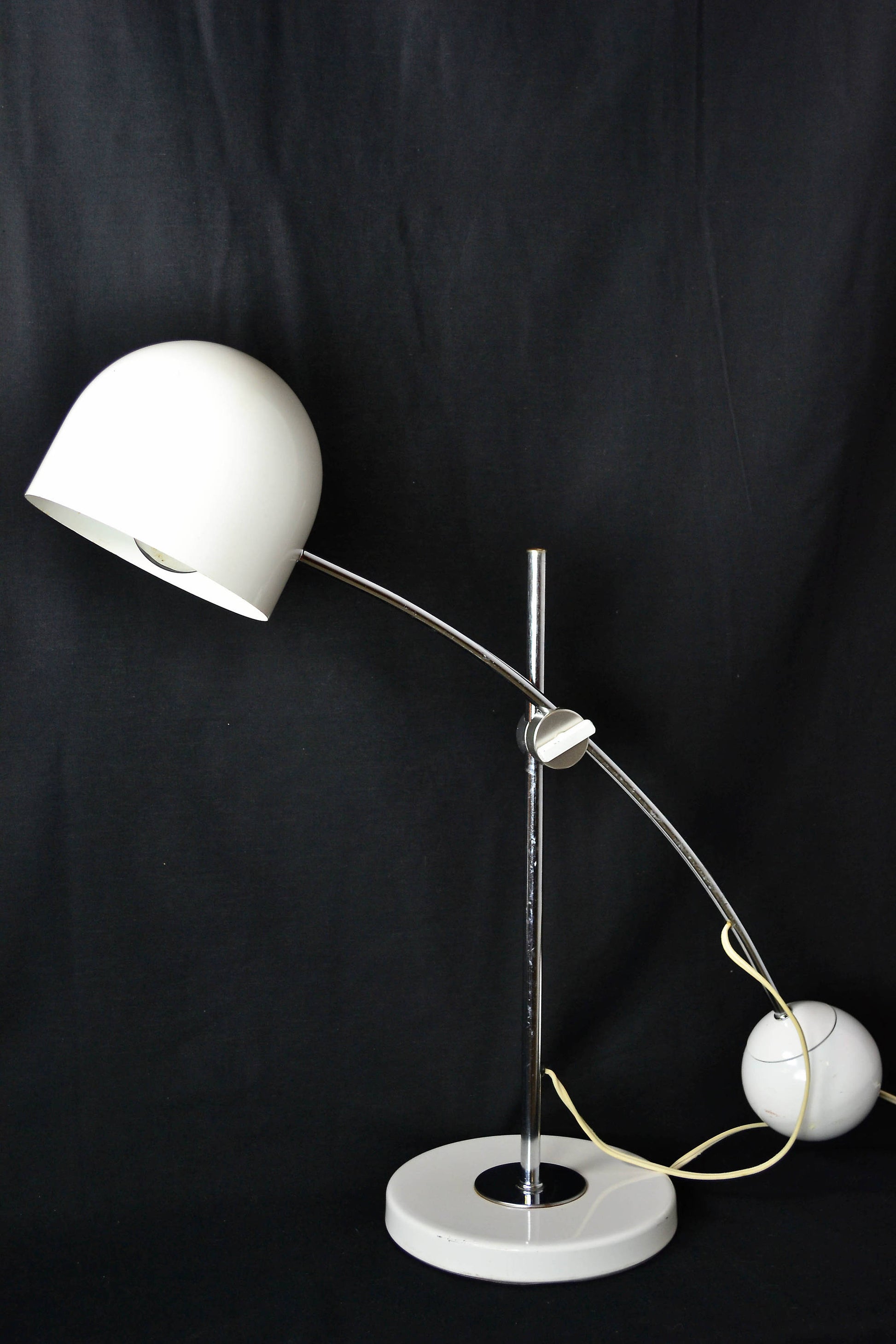 Adjustable White Chrome Desk Lamp | Sonneman