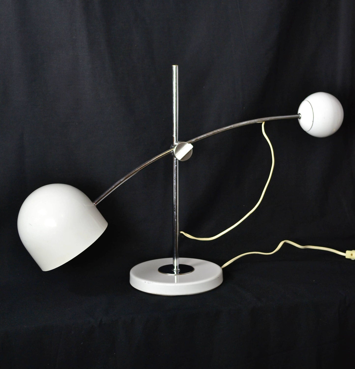 Adjustable White Chrome Desk Lamp | Sonneman