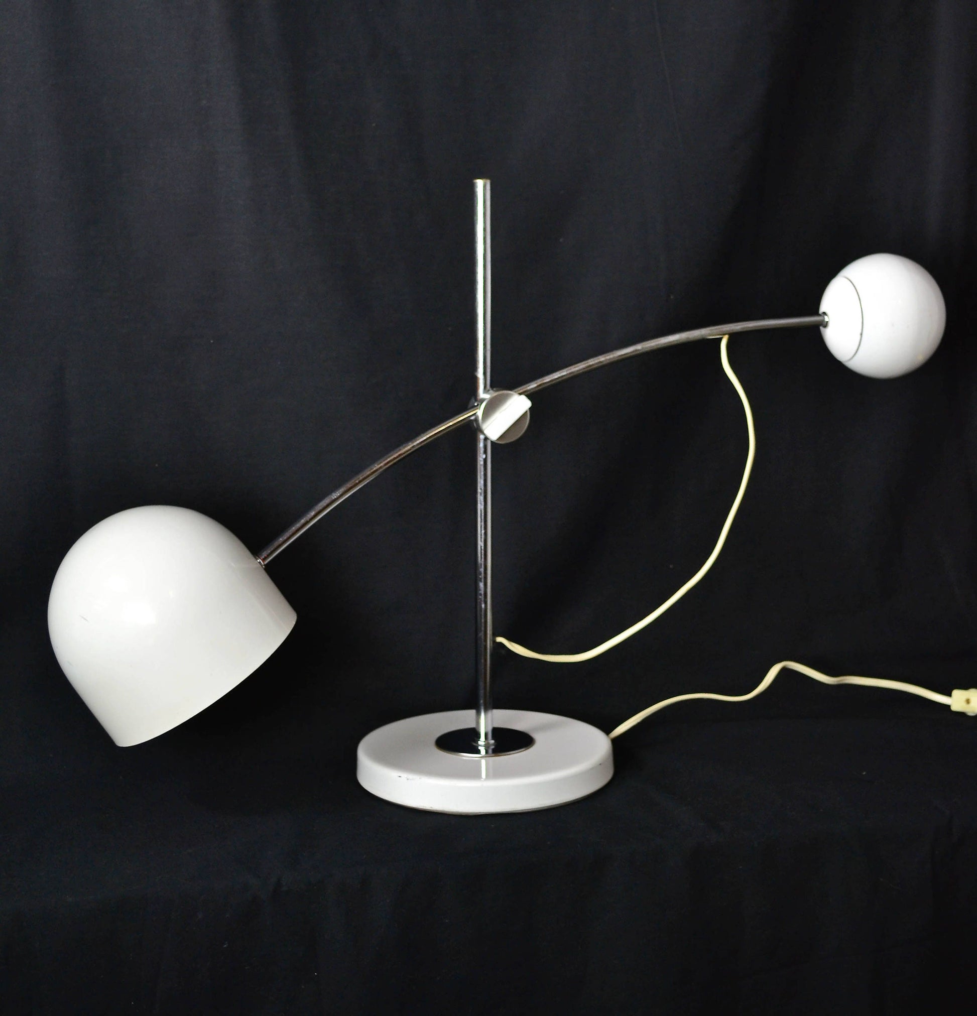 Adjustable White Chrome Desk Lamp | Sonneman