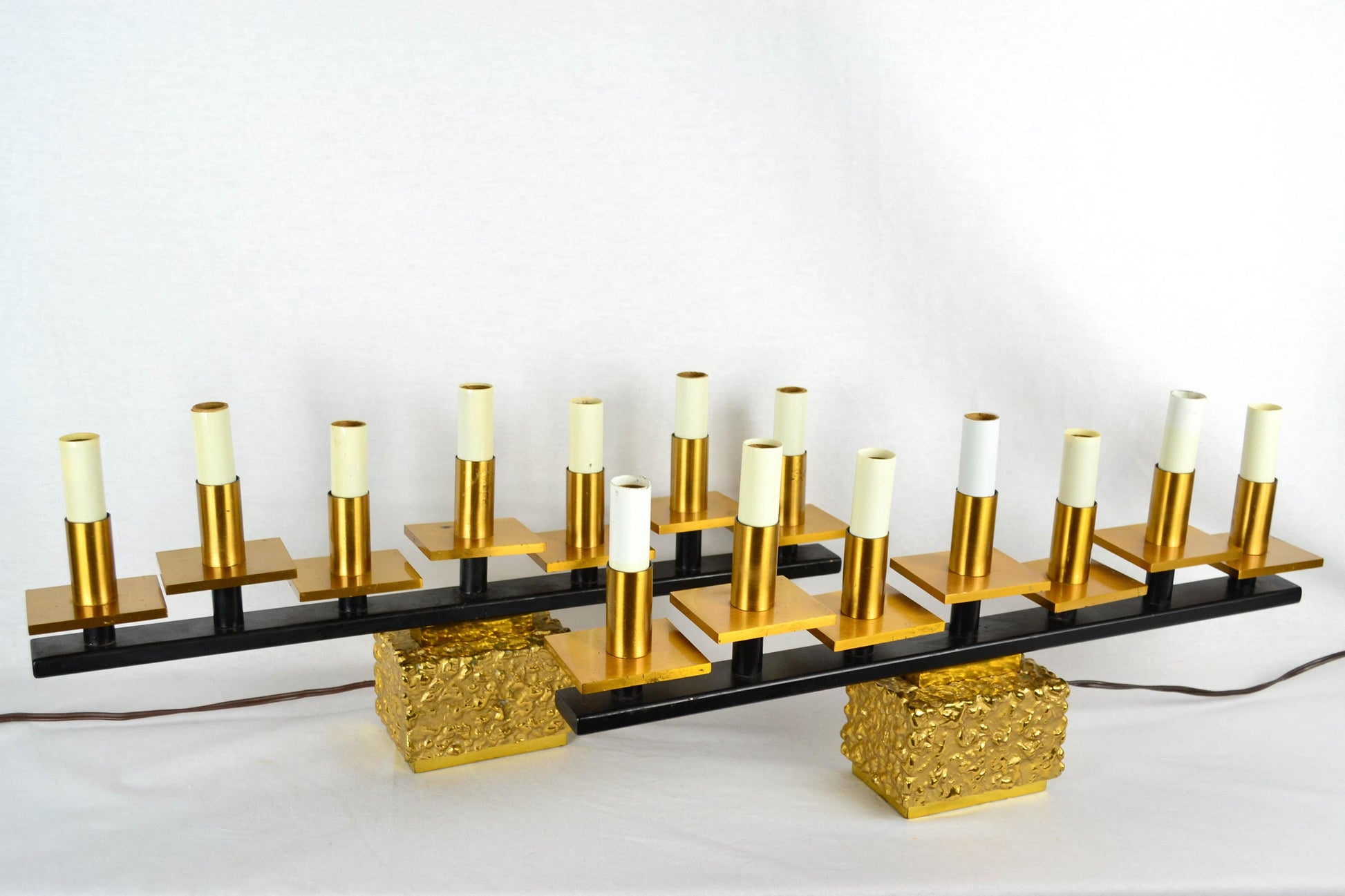 Brutalist Seven Light Menorah | 2 Available