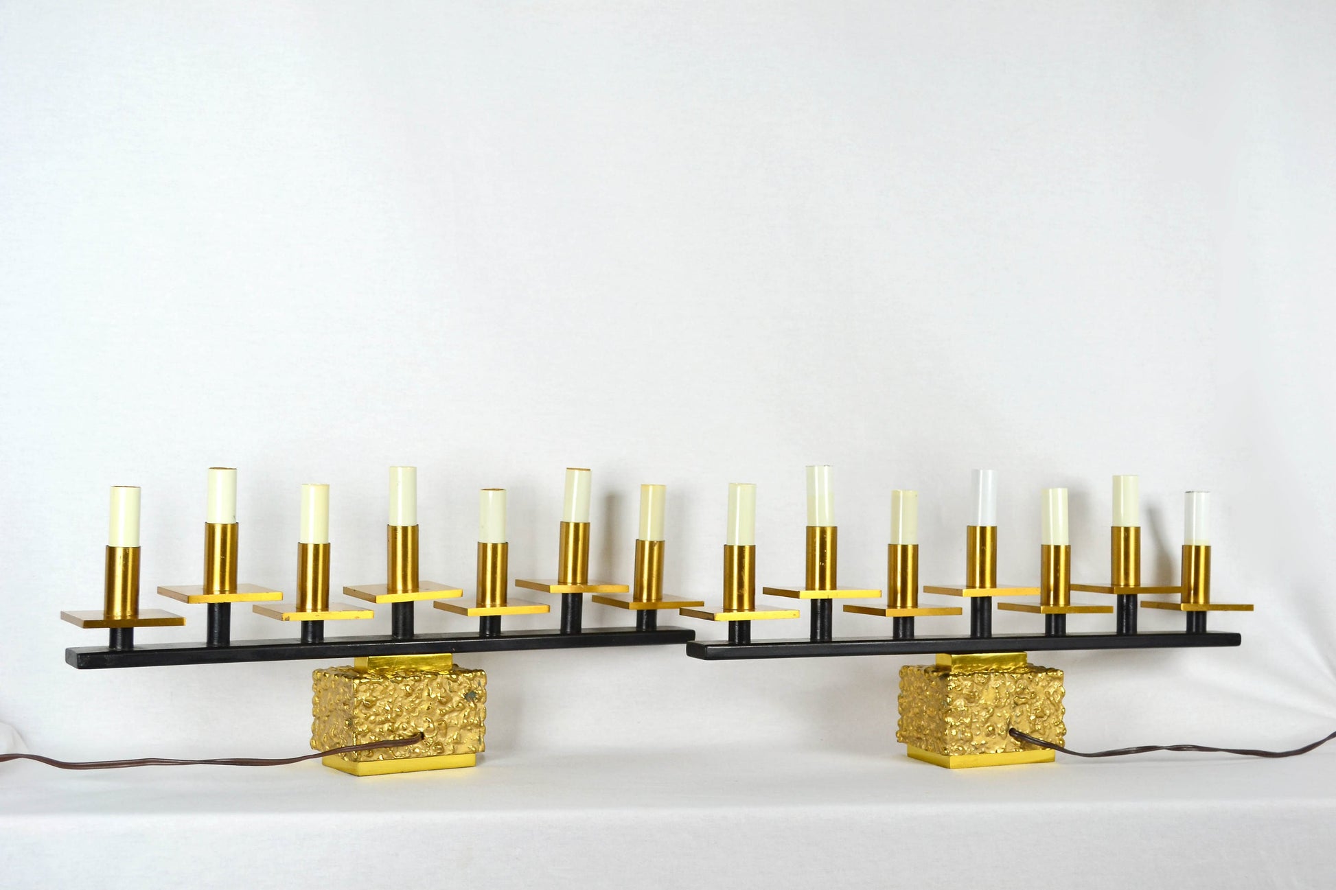 Brutalist Seven Light Menorah | 2 Available