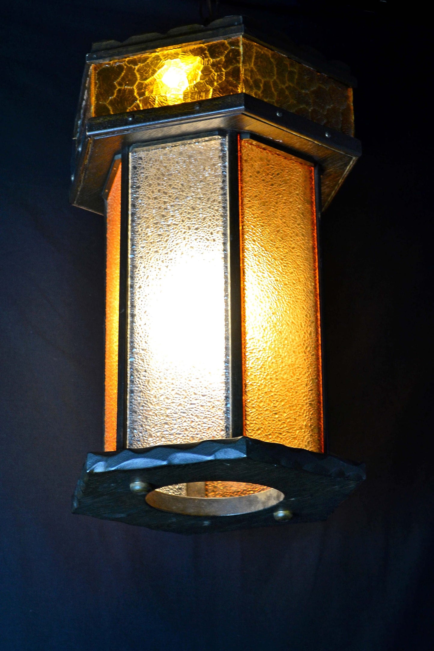 Huge Rustic Pendant Swag Lamp
