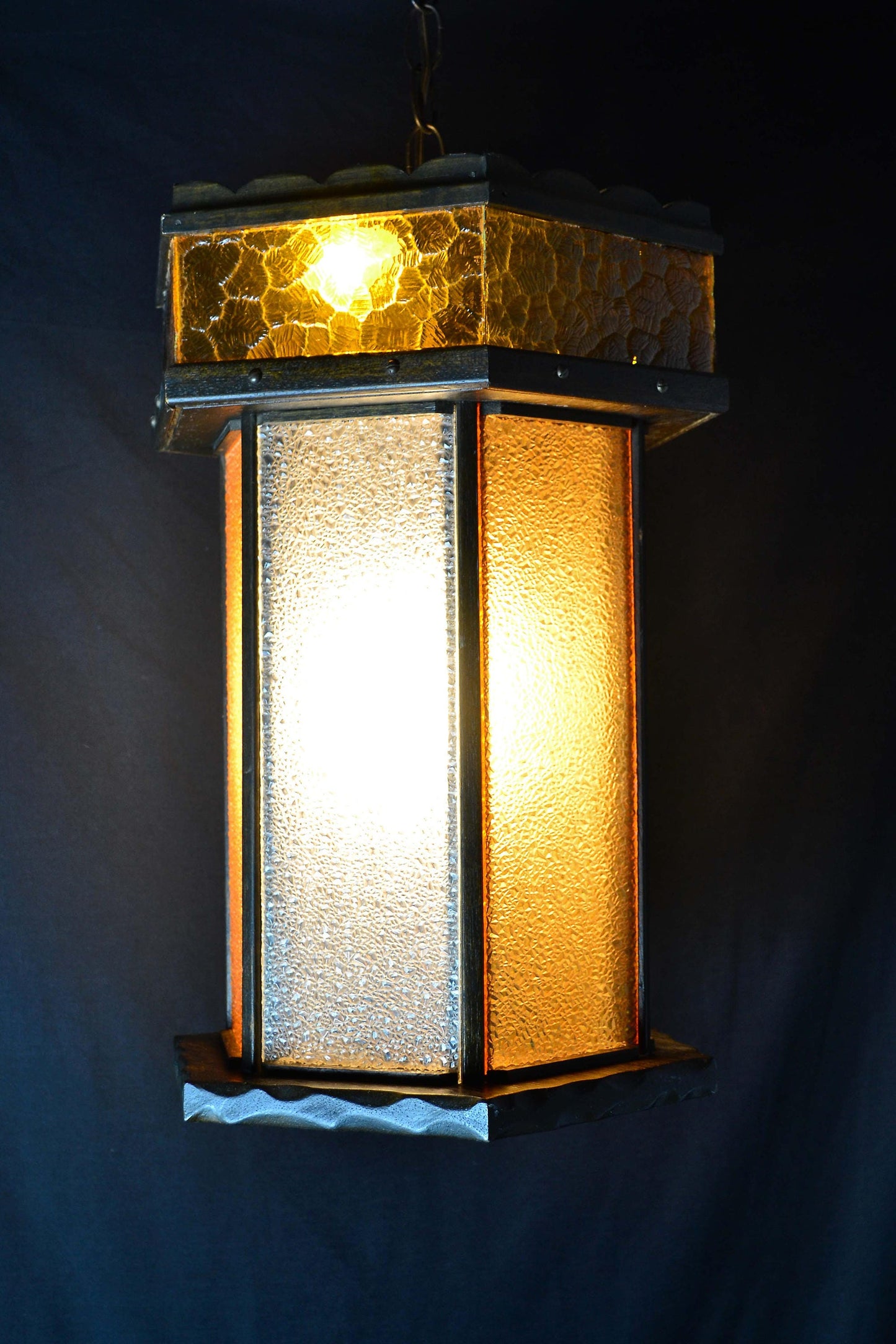 Huge Rustic Pendant Swag Lamp