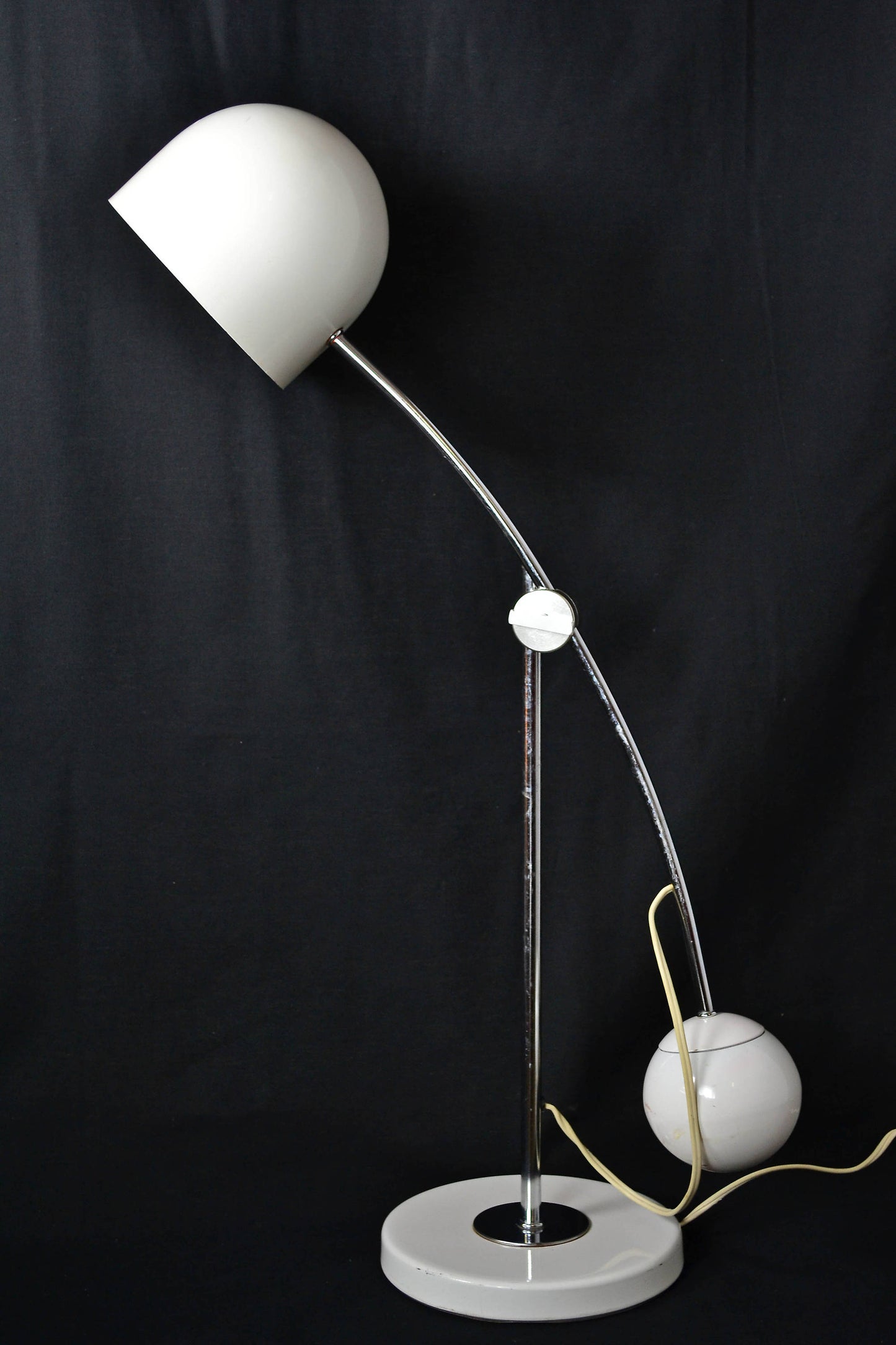 Adjustable White Chrome Desk Lamp | Sonneman