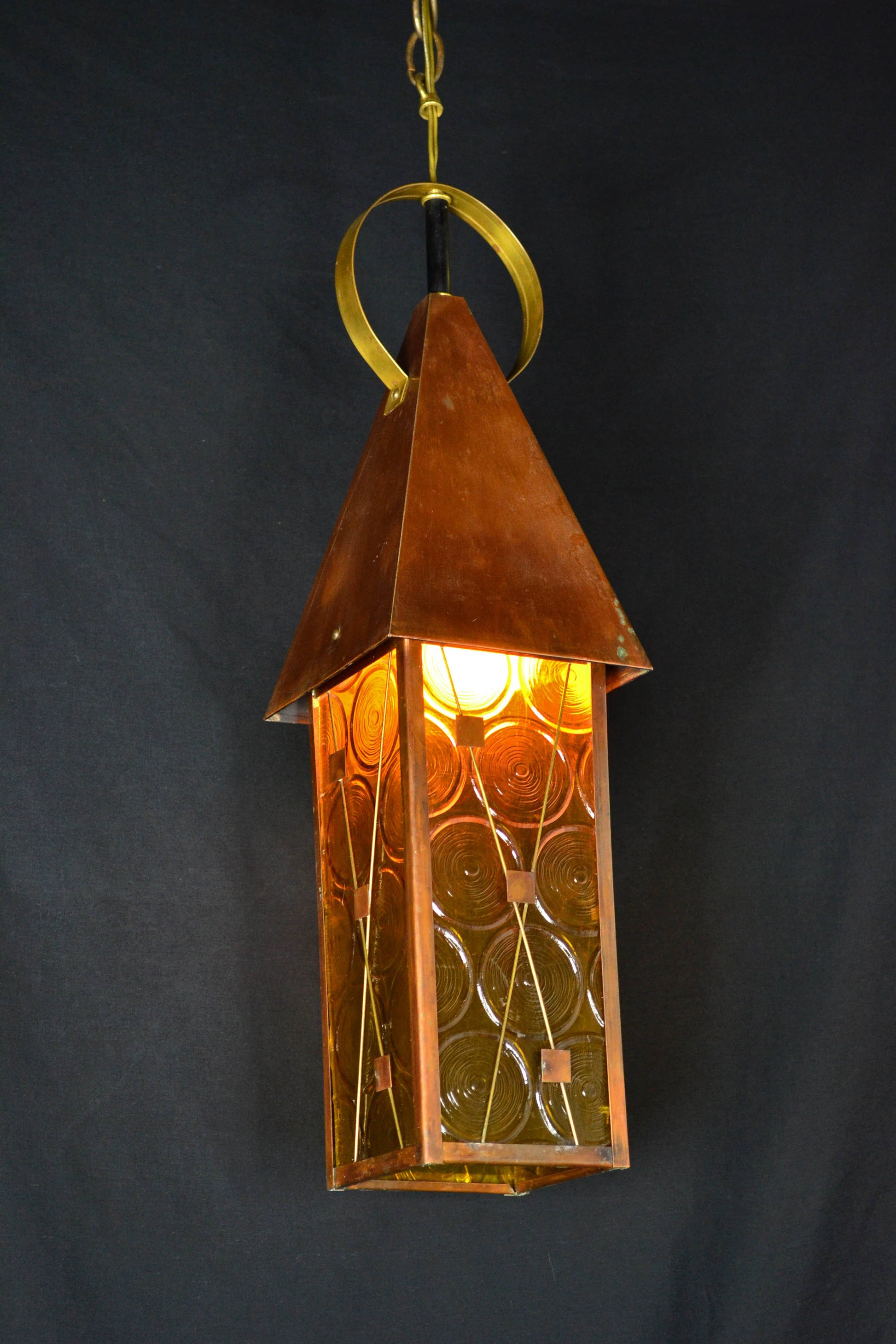 Copper Lantern Pendant Light
