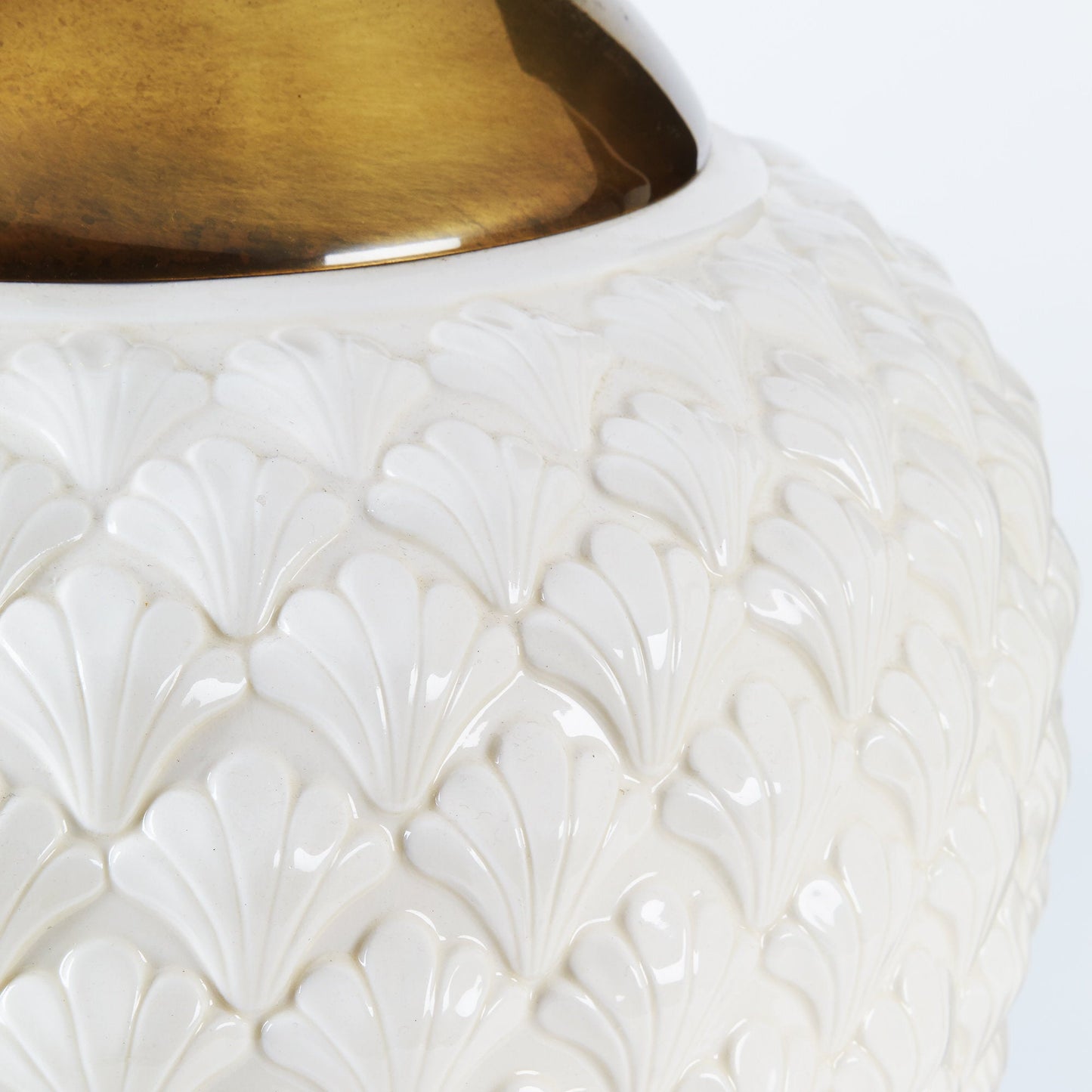 PAIR White Beehive Table Lamps by Frederick Cooper