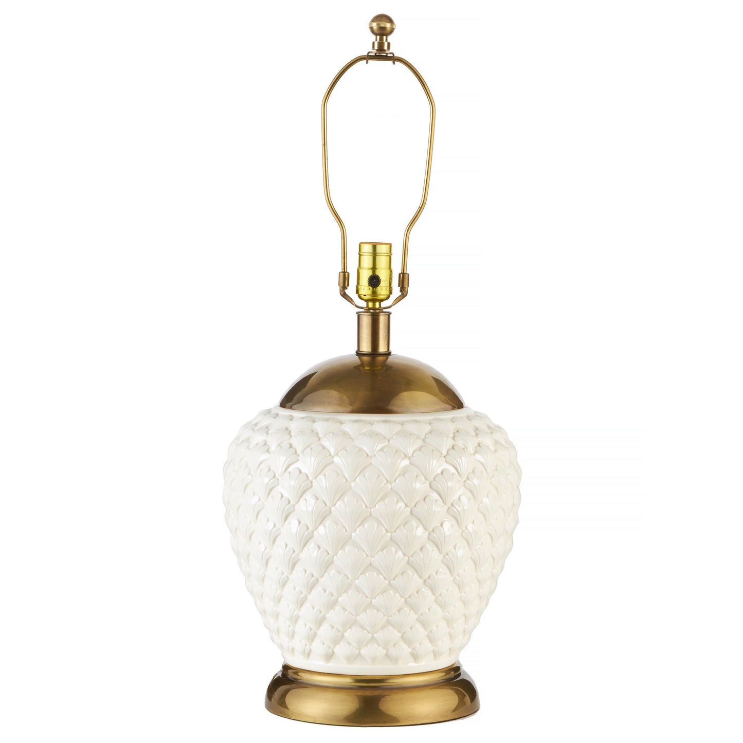 PAIR White Beehive Table Lamps by Frederick Cooper