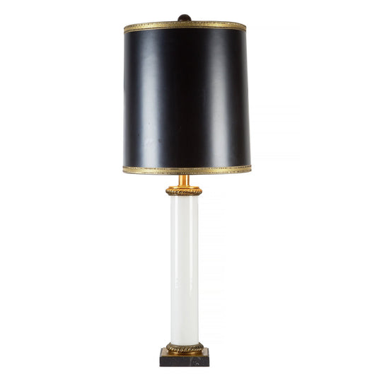 White Glass Regency Table Lamp | Stiffel