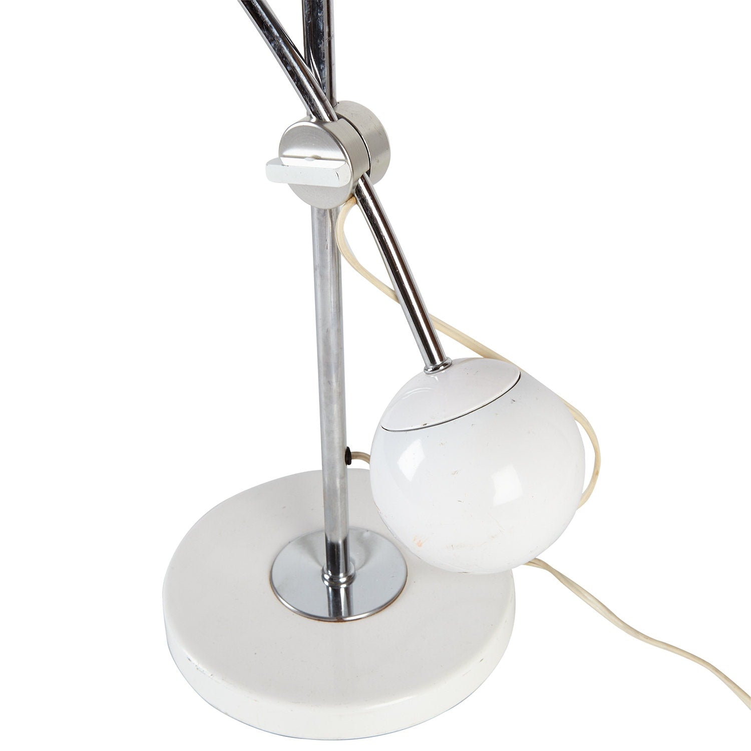 Adjustable White Chrome Desk Lamp | Sonneman
