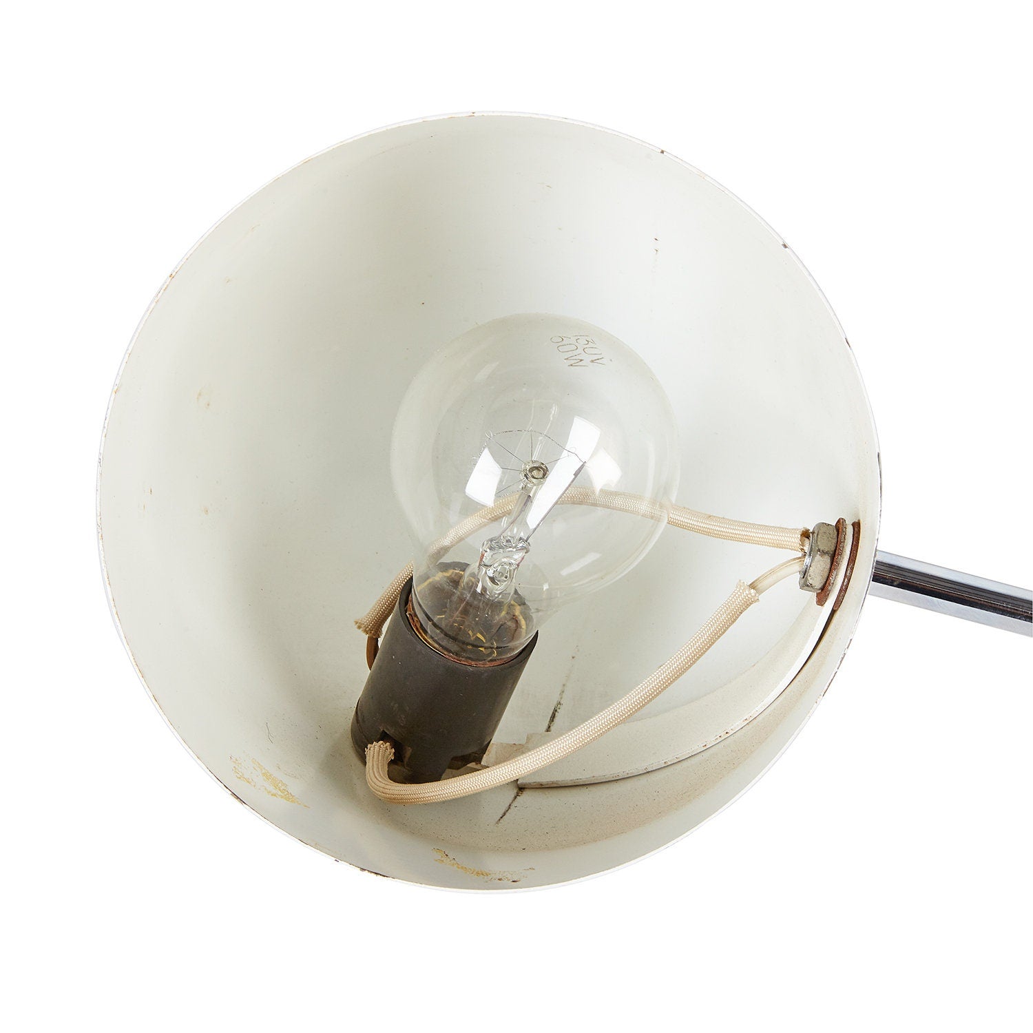 Adjustable White Chrome Desk Lamp | Sonneman