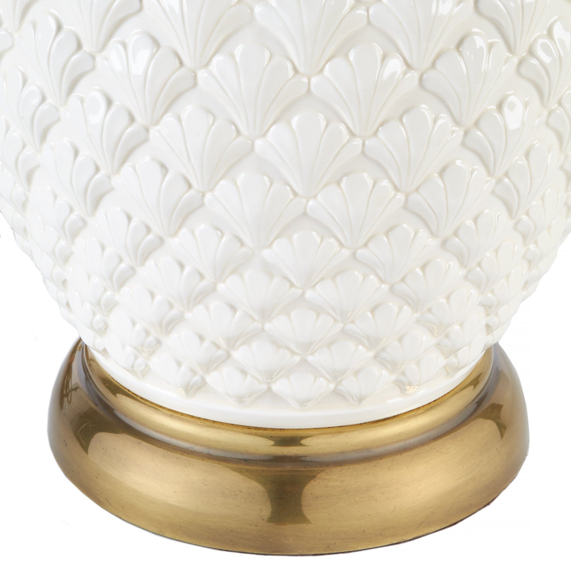 PAIR White Beehive Table Lamps by Frederick Cooper