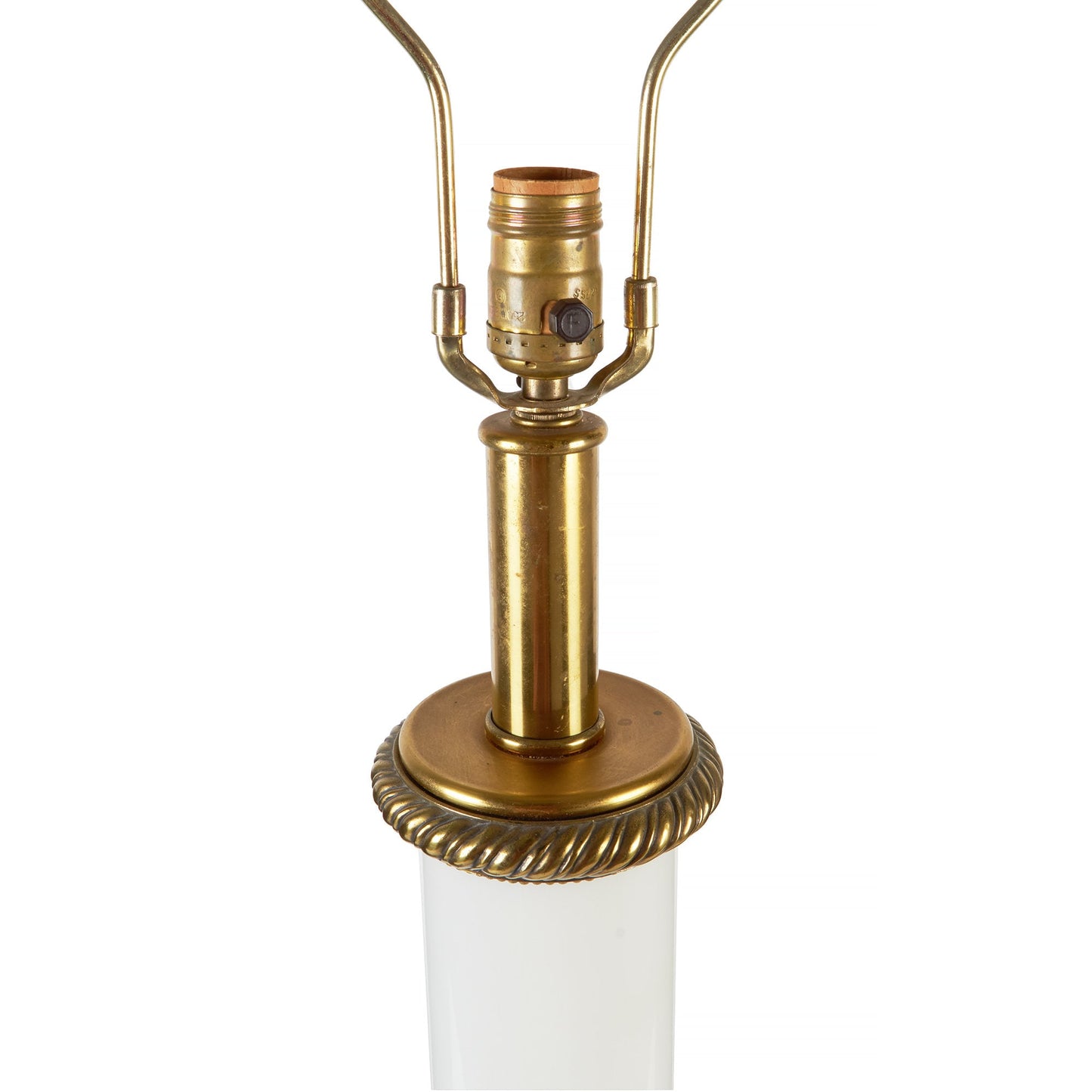 White Glass Regency Table Lamp | Stiffel