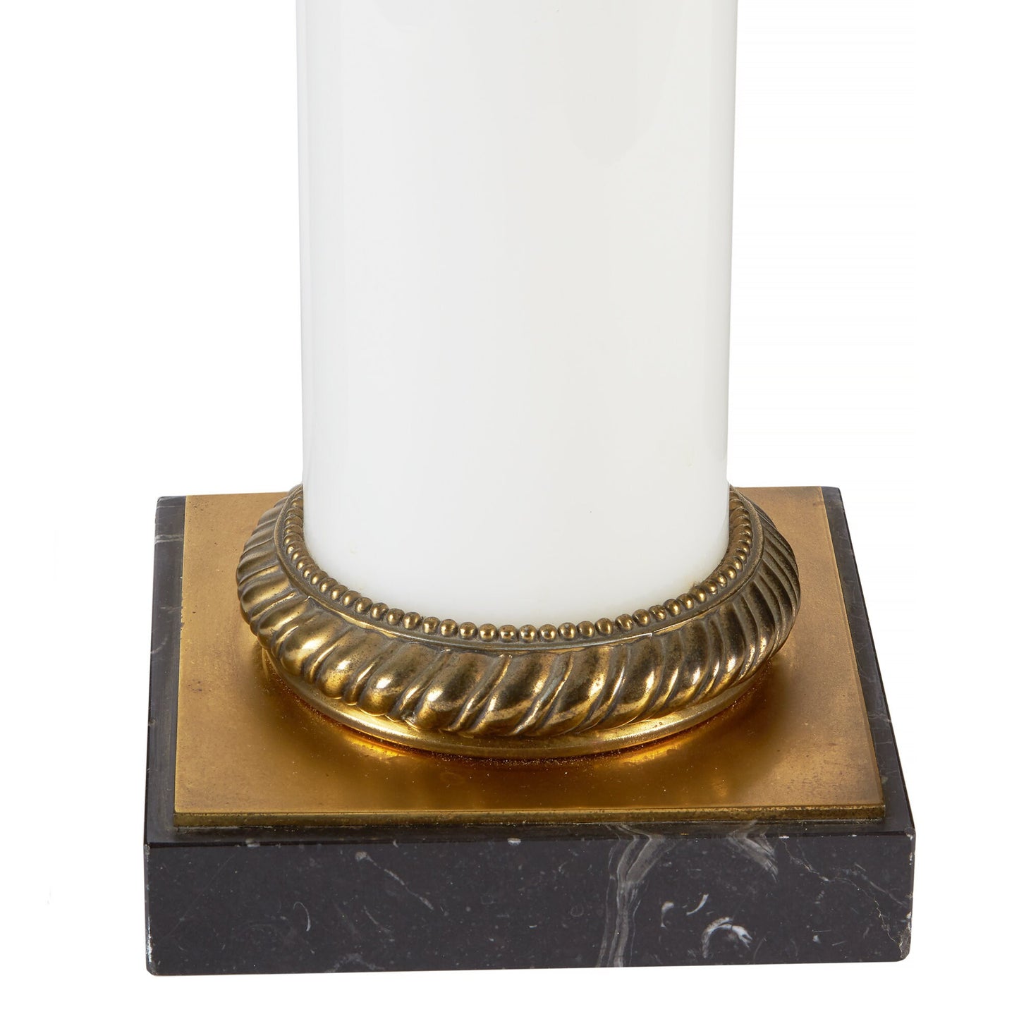 White Glass Regency Table Lamp | Stiffel