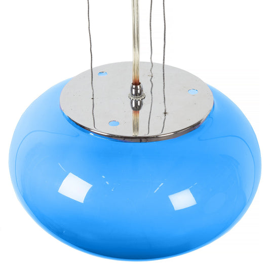 Petite Blue Glass Pendant Light