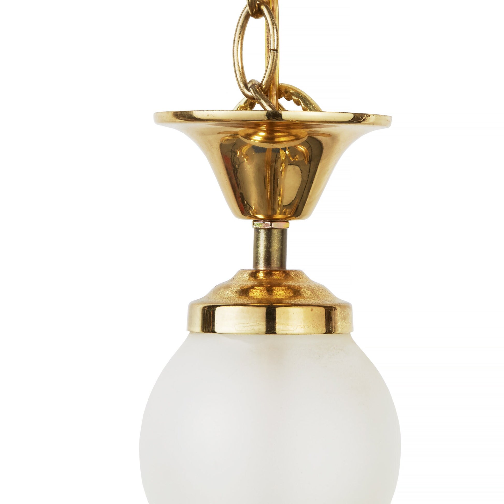 Glass | Brass 5-Arm Floral Chandelier