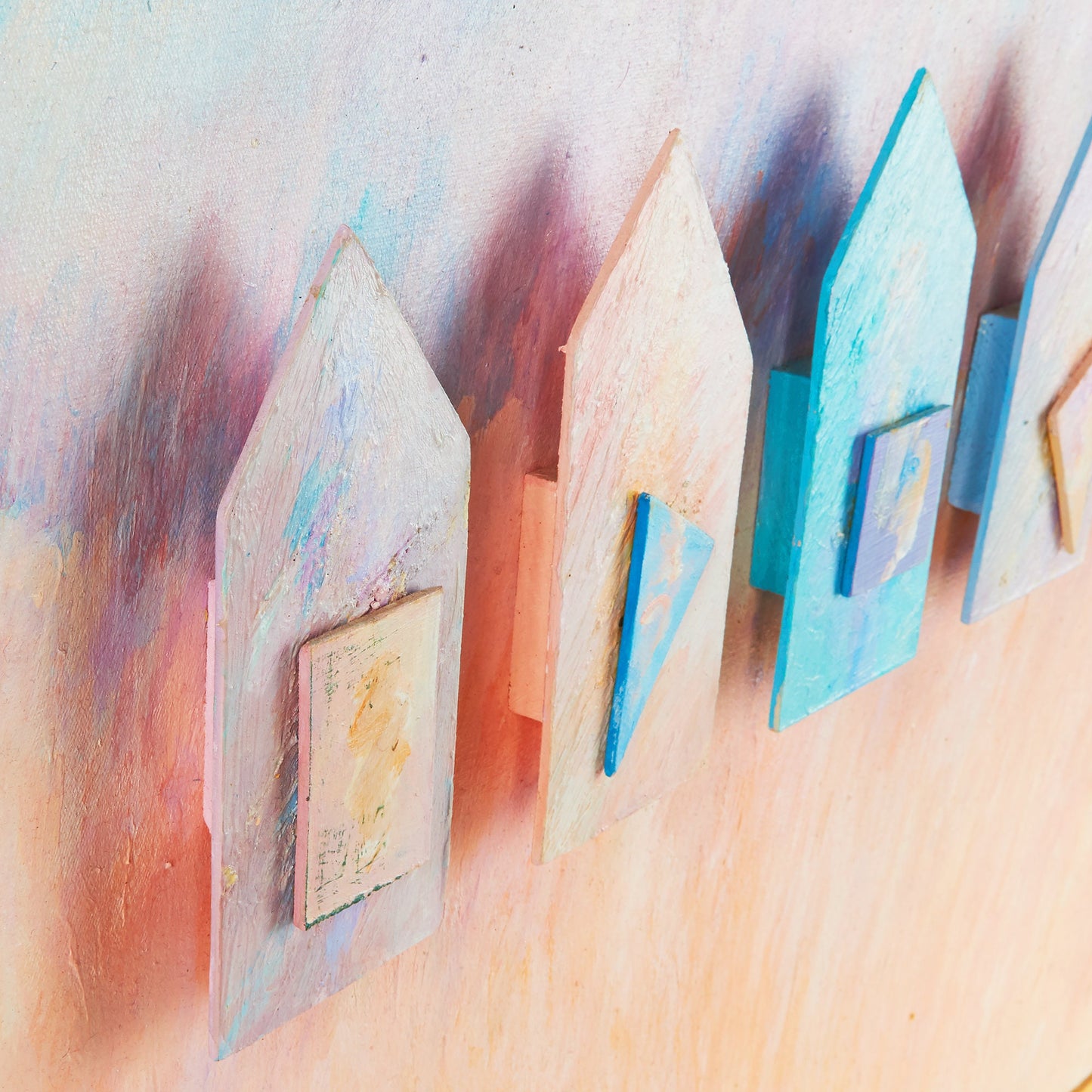 Vintage Abstract Art “Houses”